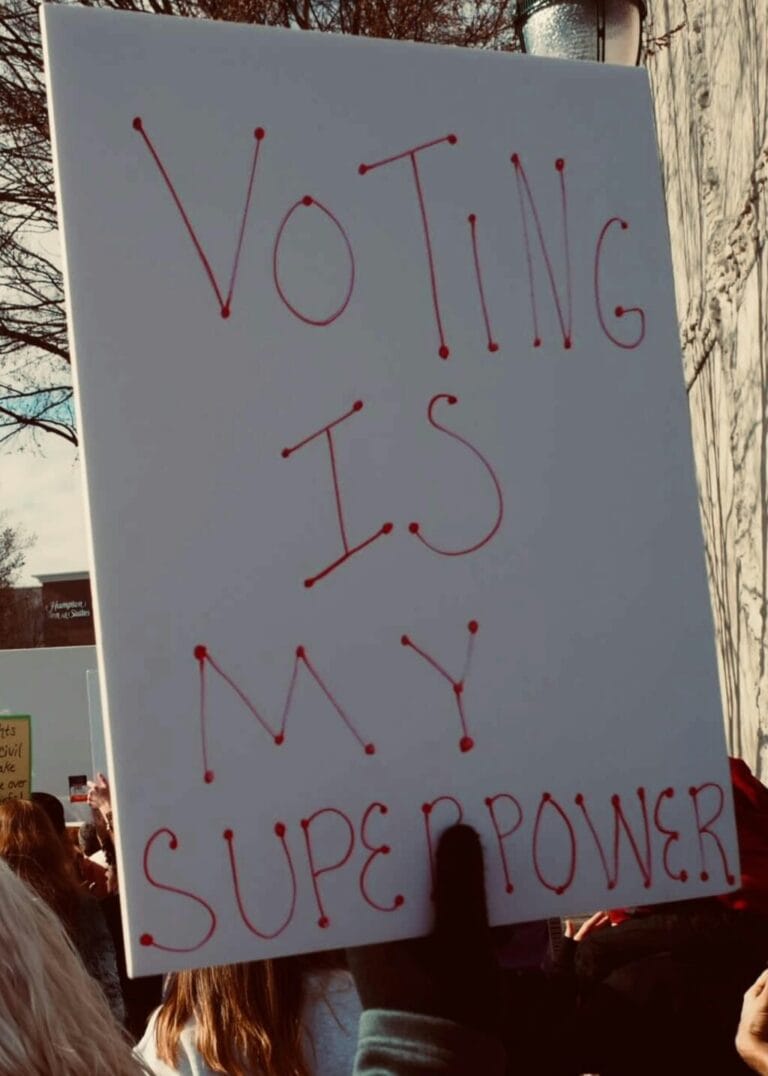 Sign: Voting is my super power