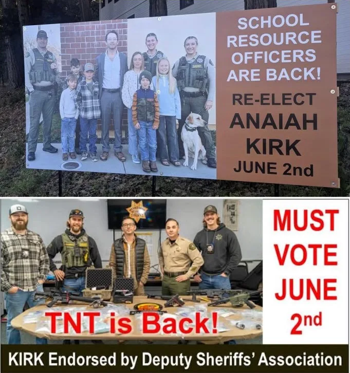 Two billboards from Anaiah Kirk